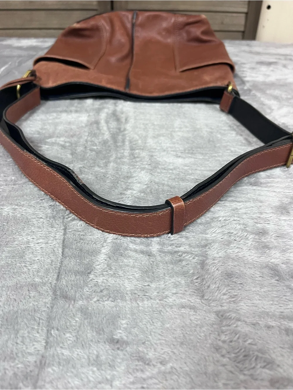Fossil Brown Leather Shoulder Tote Bag